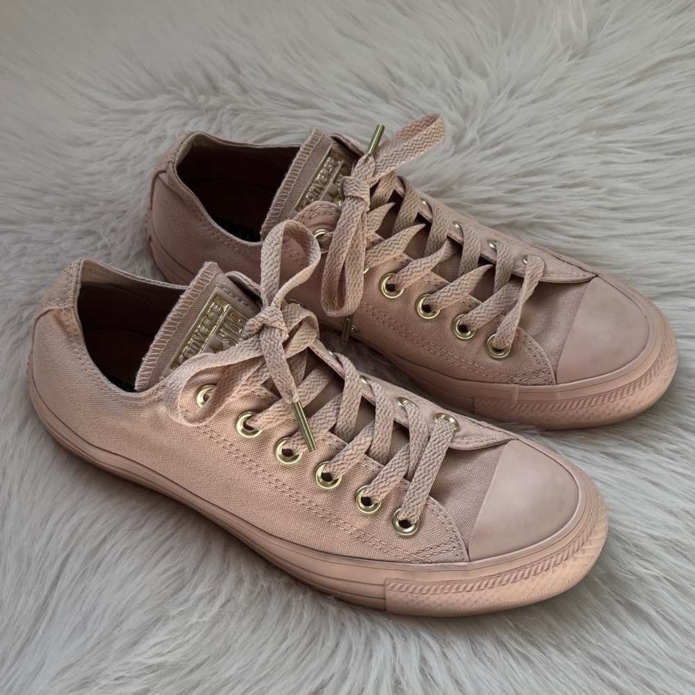 Converse pink & gold 7
